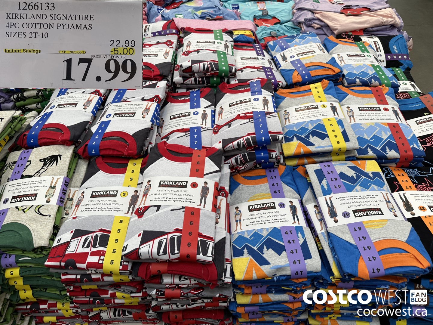 1266133 KIRKLAND SIGNATURE 4PC COTTON PYJAMAS SIZES 2T-10 ($5.00 INSTANT SAVINGS EXPIRES ON 2023-06-25) $17.99