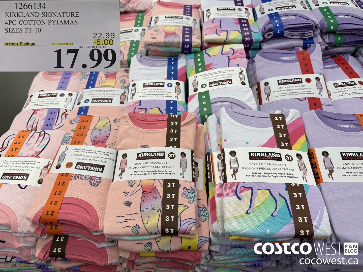 1266134 KIRKLAND SIGNATURE 4PC COTTON PYJAMAS SIZES 2T-10 ($5.00 INSTANT SAVINGS EXPIRES ON 2023-06-25) $17.99