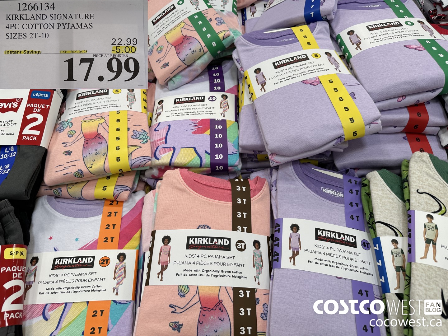 1266134 KIRKLAND SIGNATURE 4PC COTTON PYJAMAS SIZES 2T-10 ($5.00 INSTANT SAVINGS EXPIRES ON 2023-06-25) $17.99