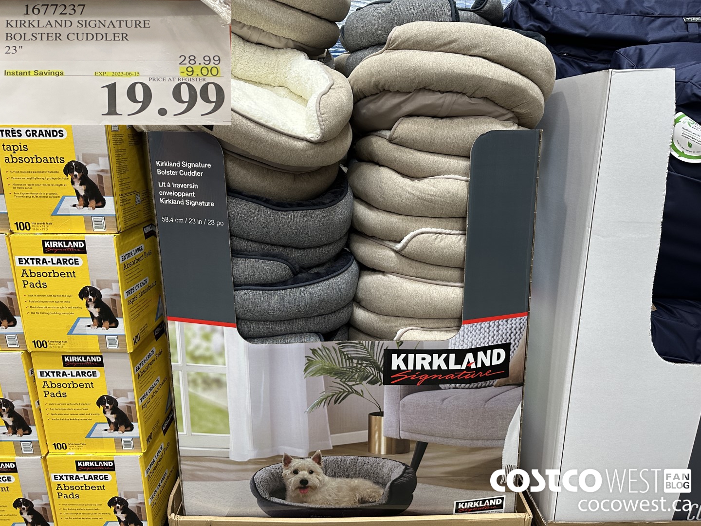 1677237 KIRKLAND SIGNATURE BOLSTER CUDDLER 23