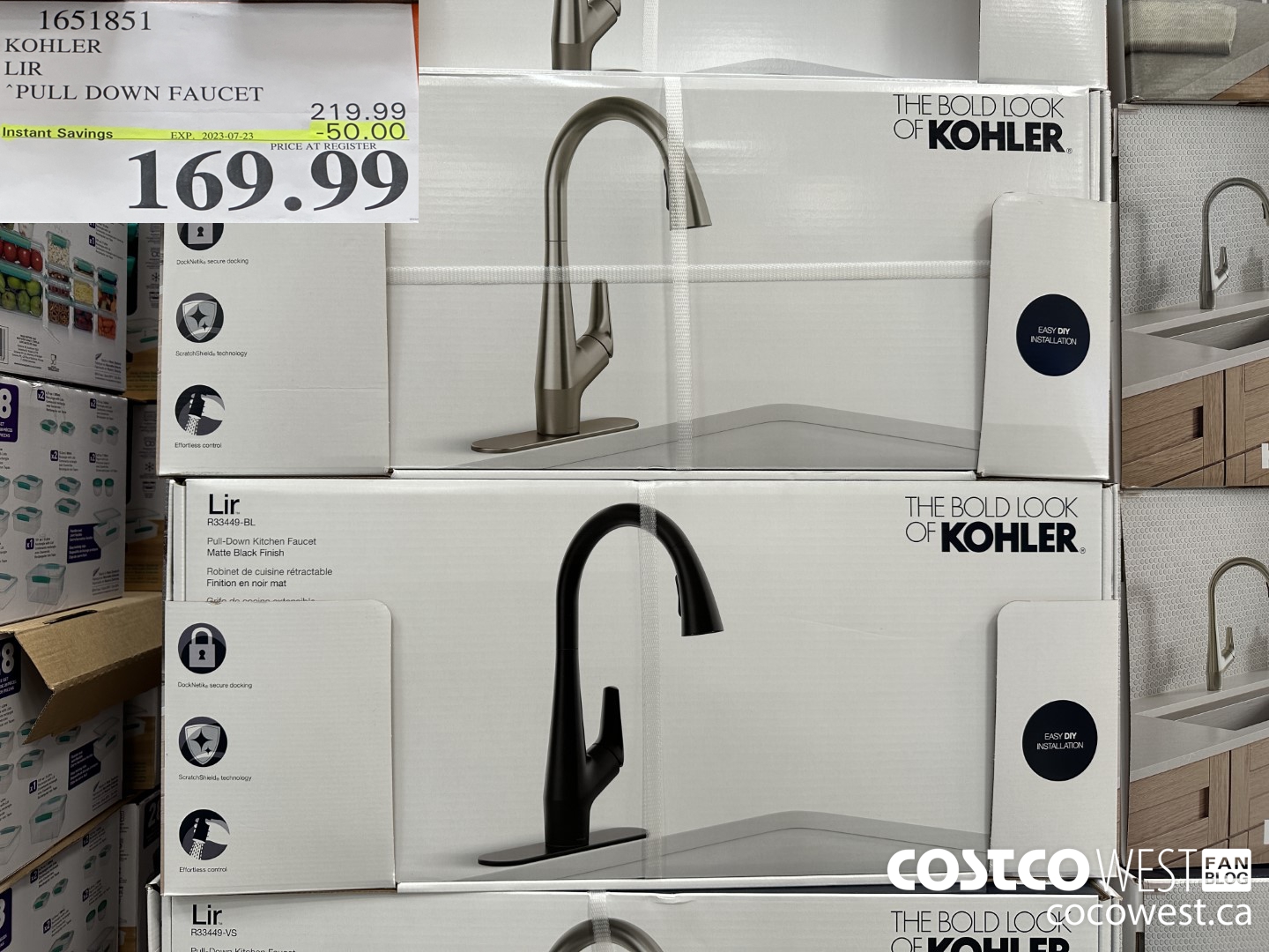 1651851 KOHLER LIR PULLDOWN KITCHEN FAUCET ($50.00 INSTANT SAVINGS EXPIRES ON 2023-07-23) $169.99