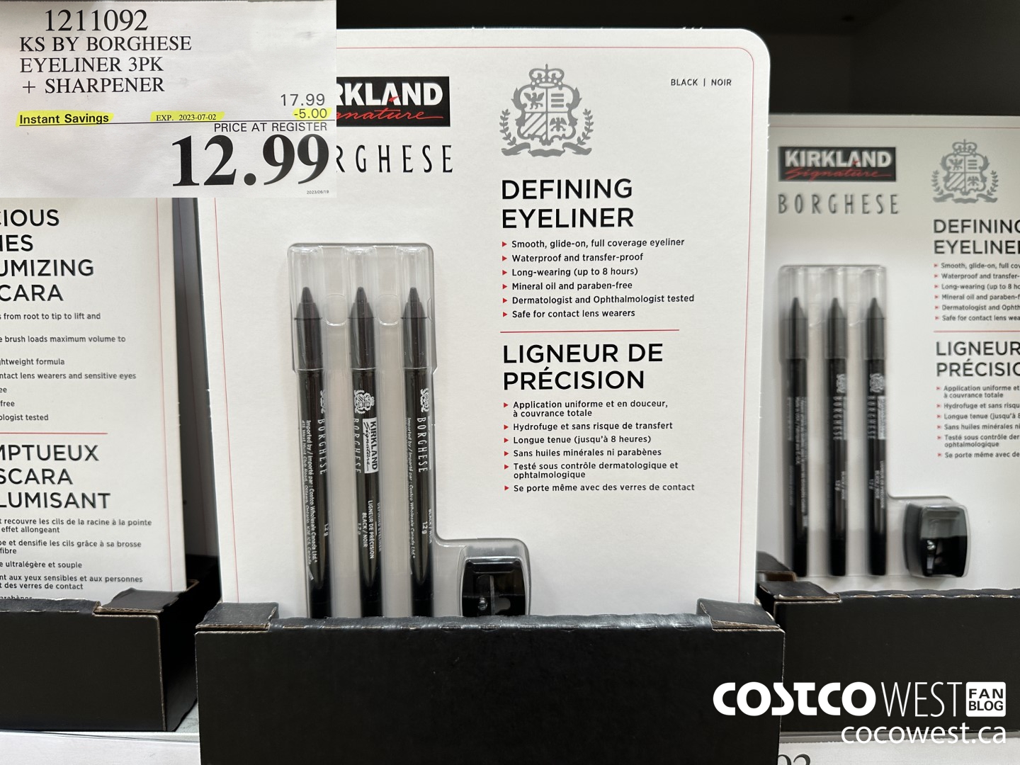 1211092 KS BY BORGHESE EYELINER 3PK + SHARPENER ($5.00 INSTANT SAVINGS EXPIRES ON 2023-07-02) $12.99