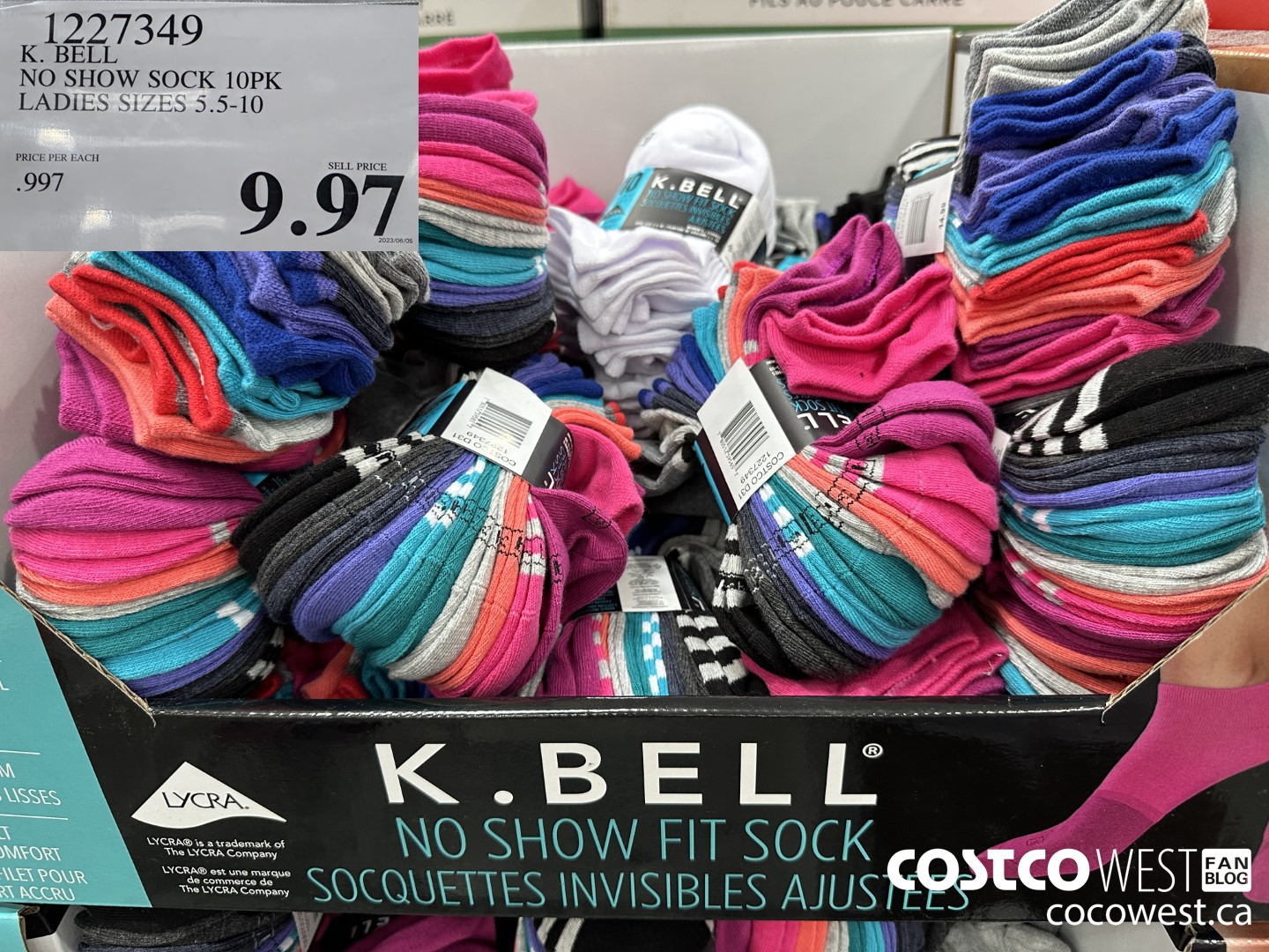 1227349 K. BELL NO SHOW SOCK 10PK LADIES SIZES 5.5-10 $9.97