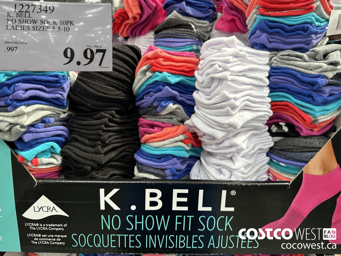 1227349 K. BELL NO SHOW SOCK 10PK LADIES SIZES 5.5-10 $9.97