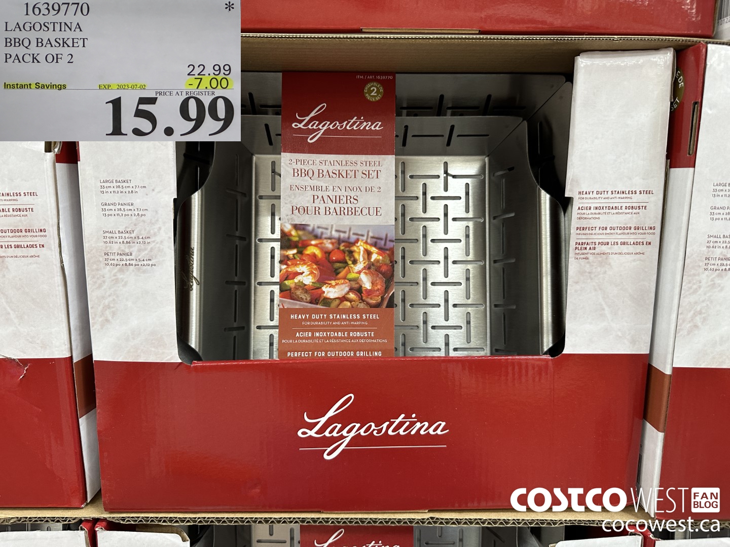 1639770 LAGOSTINA BBQ BASKET PACK OF 2 ($7.00 INSTANT SAVINGS EXPIRES ON 2023-07-02) $15.99
