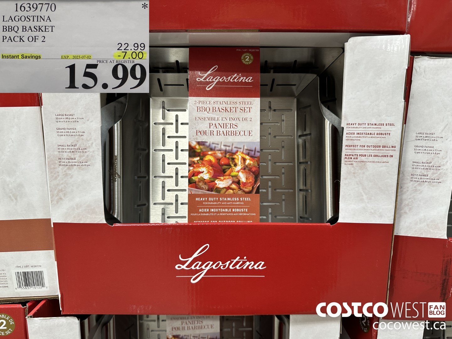 1639770 LAGOSTINA BBQ BASKET PACK OF 2 ($7.00 INSTANT SAVINGS EXPIRES ON 2023-07-02) $15.99
