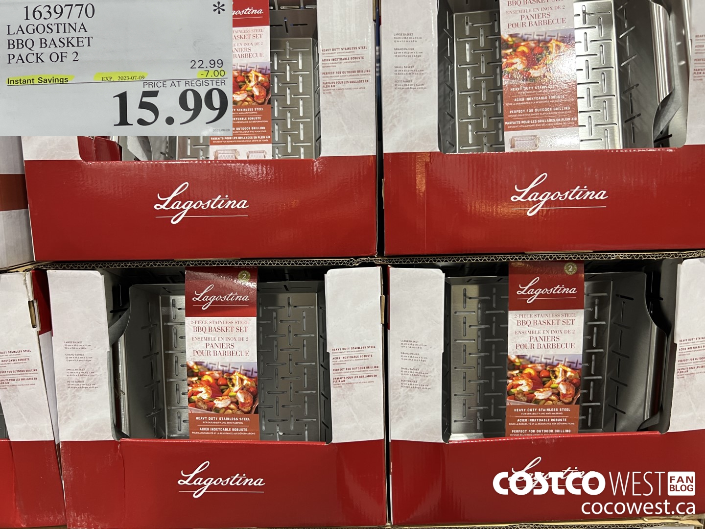 1639770 LAGOSTINA BBQ BASKET PACK OF 2 ($7.00 INSTANT SAVINGS EXPIRES ON 2023-07-09) $15.99