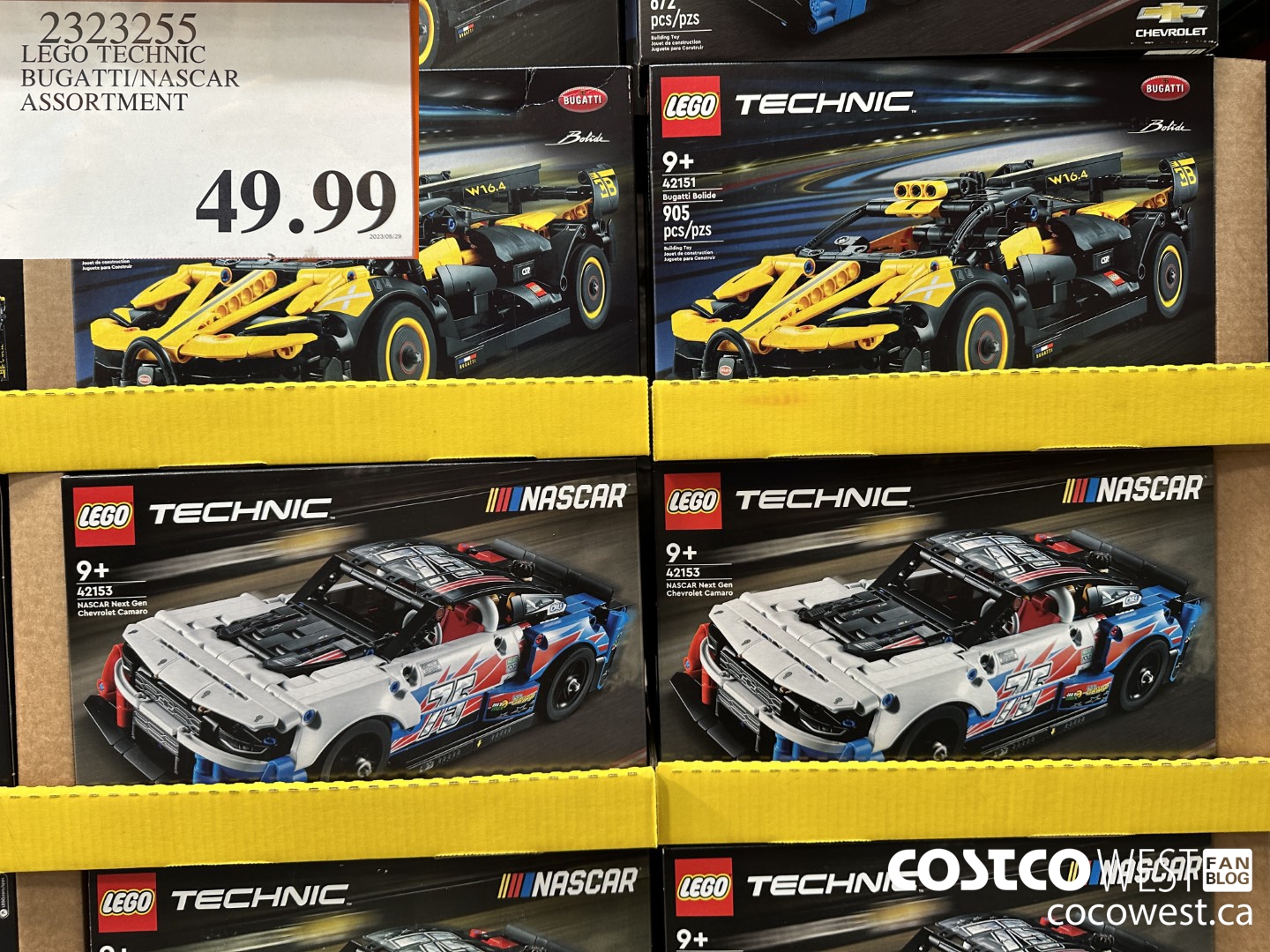 2323255 LEGO TECHNIC BUGATTI/NASCAR ASSORTMENT $49.99