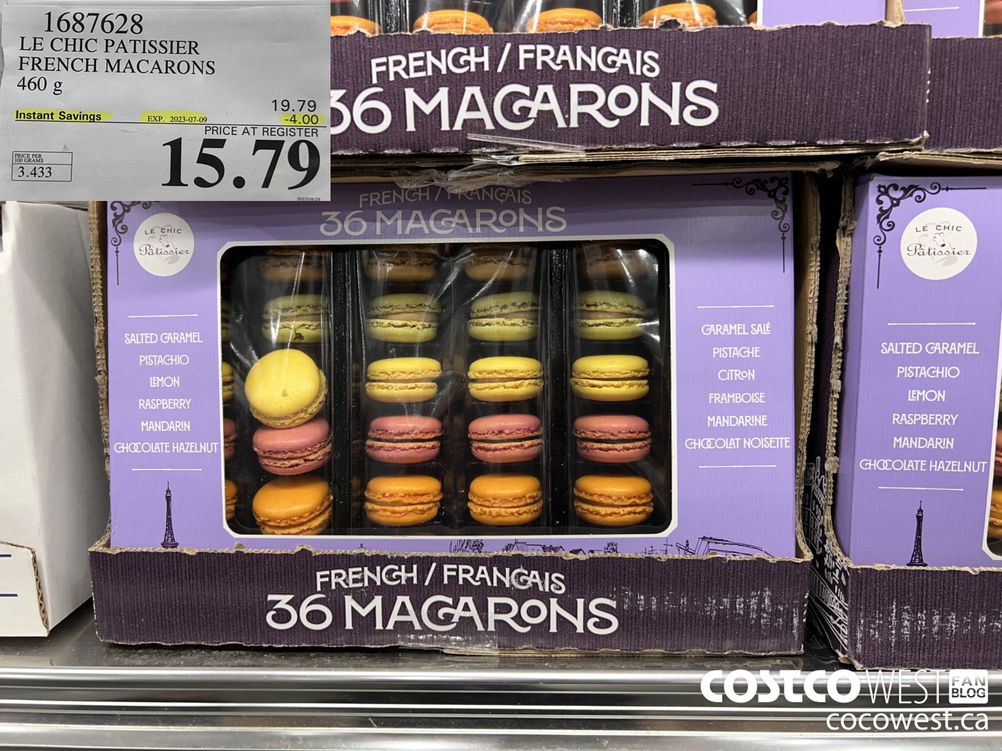 1687628 LE CHIC PATISSIER FRENCH MACARONS 460 G ($4.00 INSTANT SAVINGS EXPIRES ON 2023-07-09) $15.79