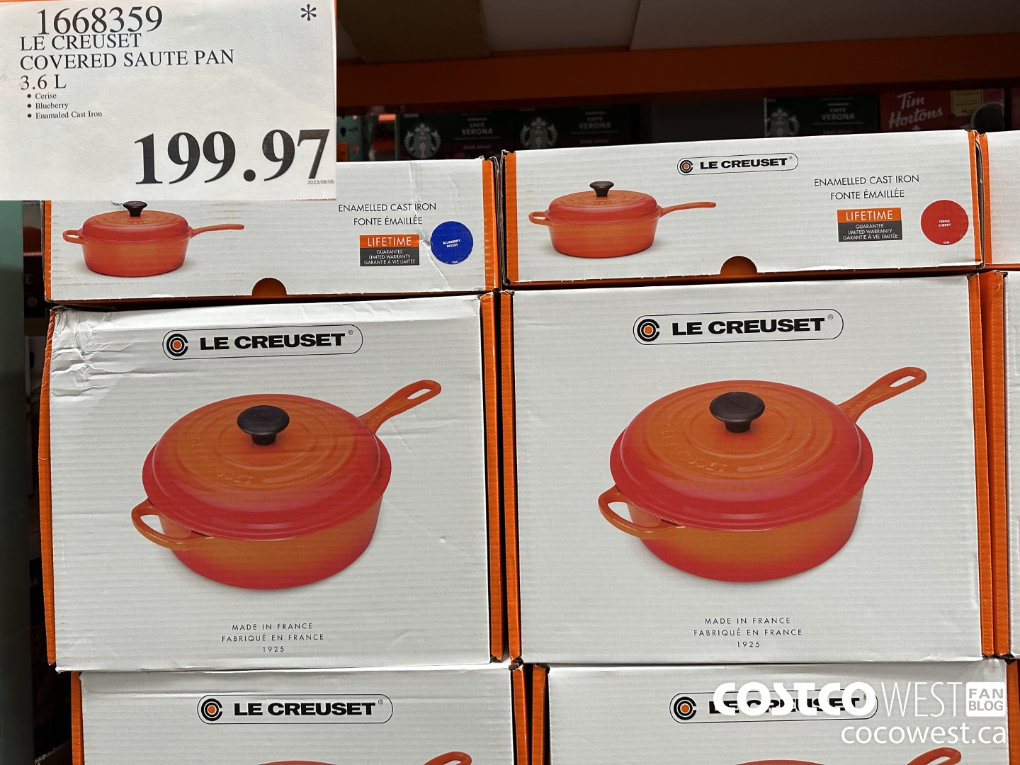 1668359 LE CREUSET COVERED SAUTE PAN 3.6L $199.97
