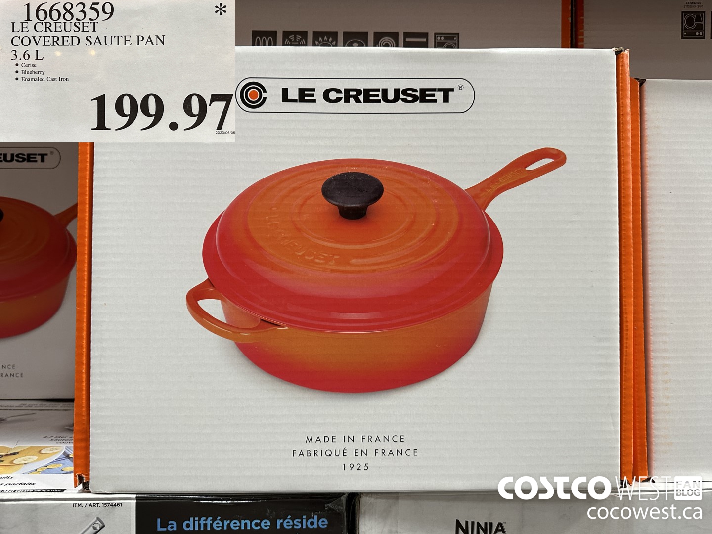 1668359 LE CREUSET COVERED SAUTE PAN 3.6L $199.97