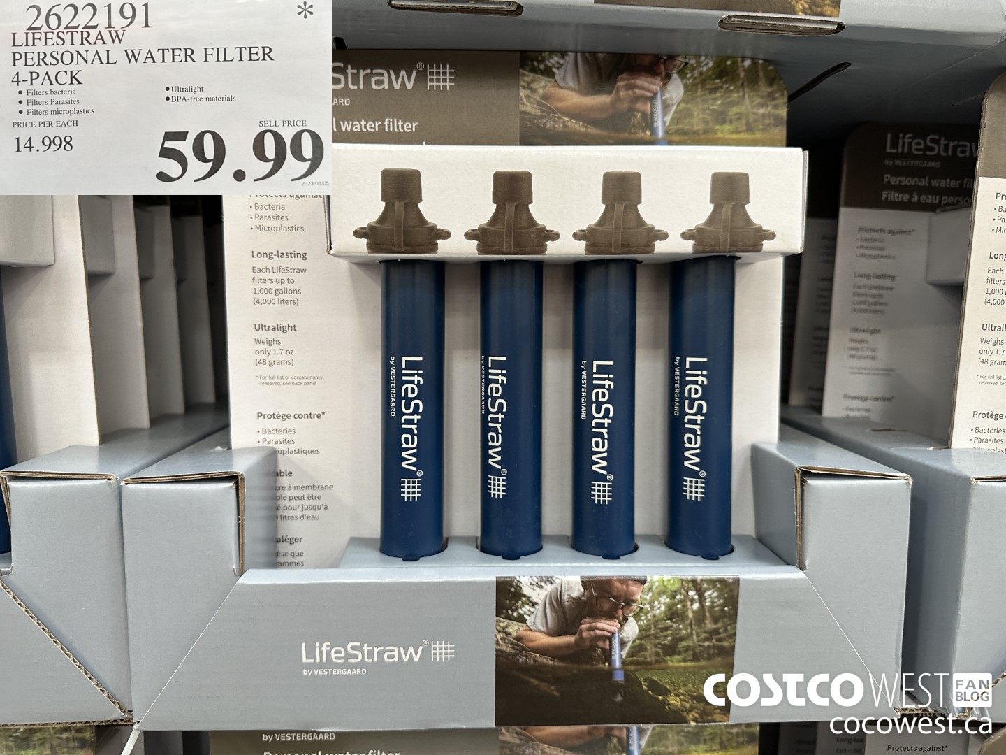 2622191 LIFESTRAW PERSONAL WATER FILTER 4-PACK $59.99
