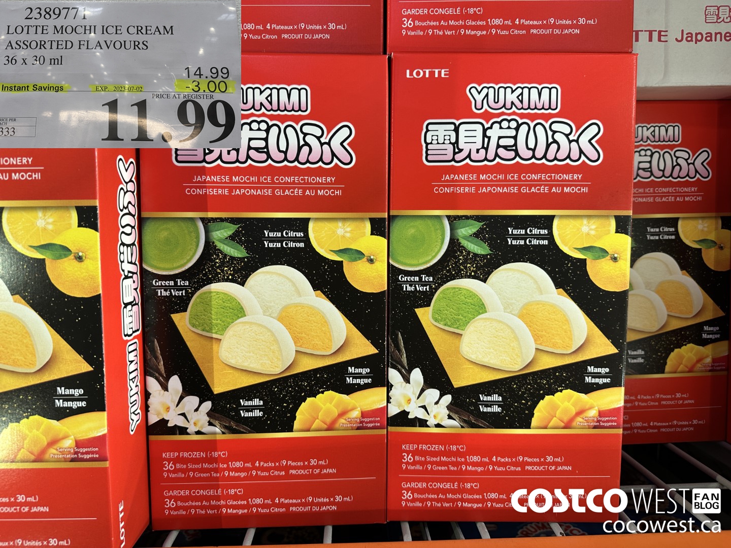 2389771 LOTTE MOCHI YUZU/VAN/GT/MANGO 36 X 30 ML ($3.00 INSTANT SAVINGS EXPIRES ON 2023-07-02) $11.99