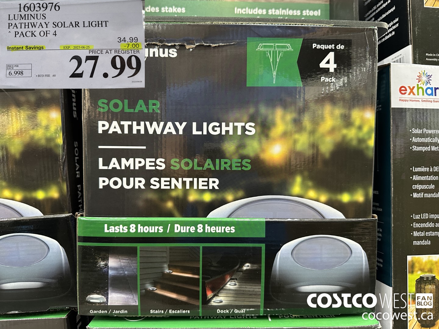 1603976 LUMINUS PATHWAY SOLAR LIGHT PACK OF 4 ($7.00 INSTANT SAVINGS EXPIRES ON 2023-06-25) $27.99