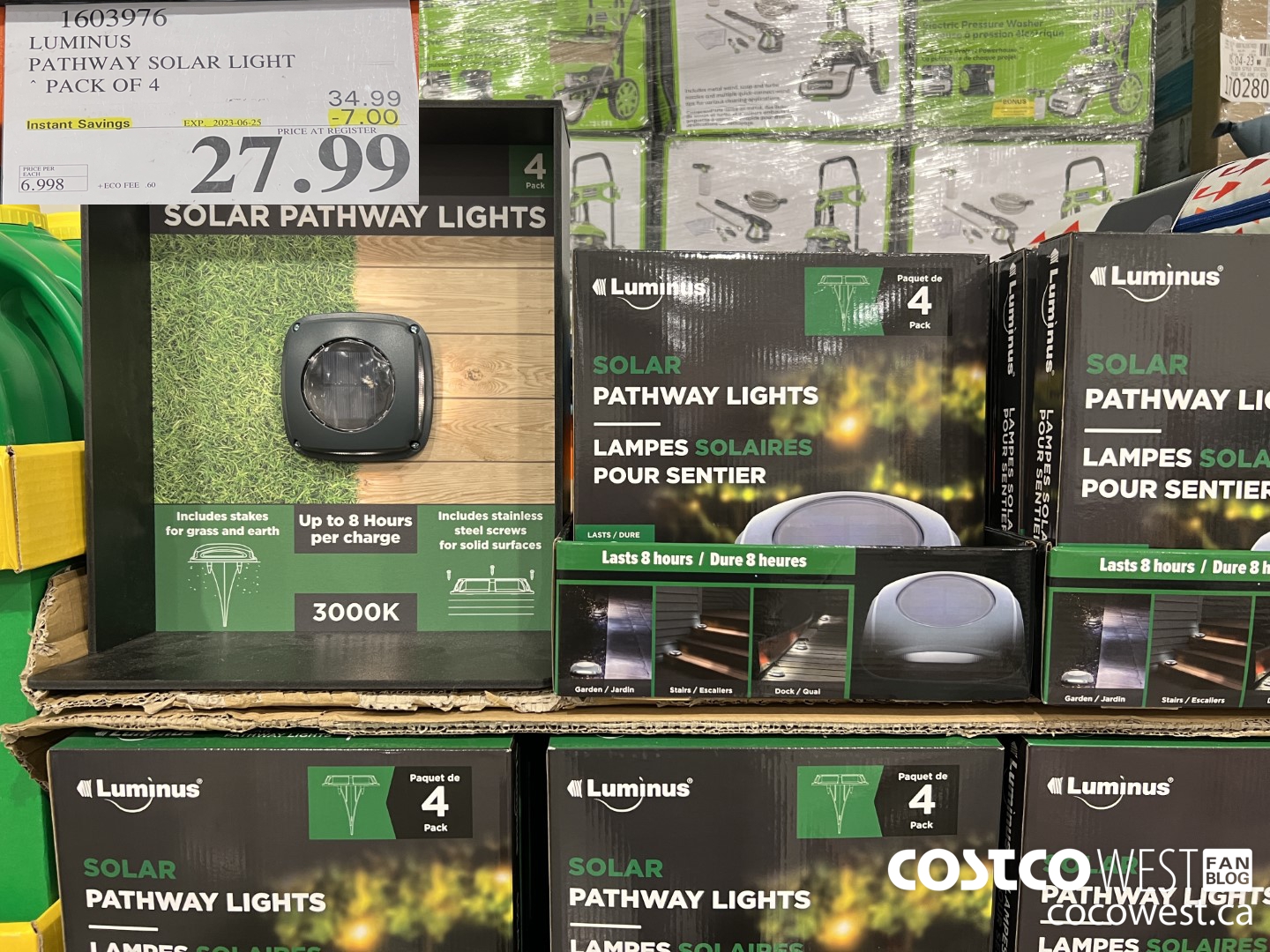 1603976 LUMINUS PATHWAY SOLAR LIGHT PACK OF 4 ($7.00 INSTANT SAVINGS EXPIRES ON 2023-06-25) $27.99