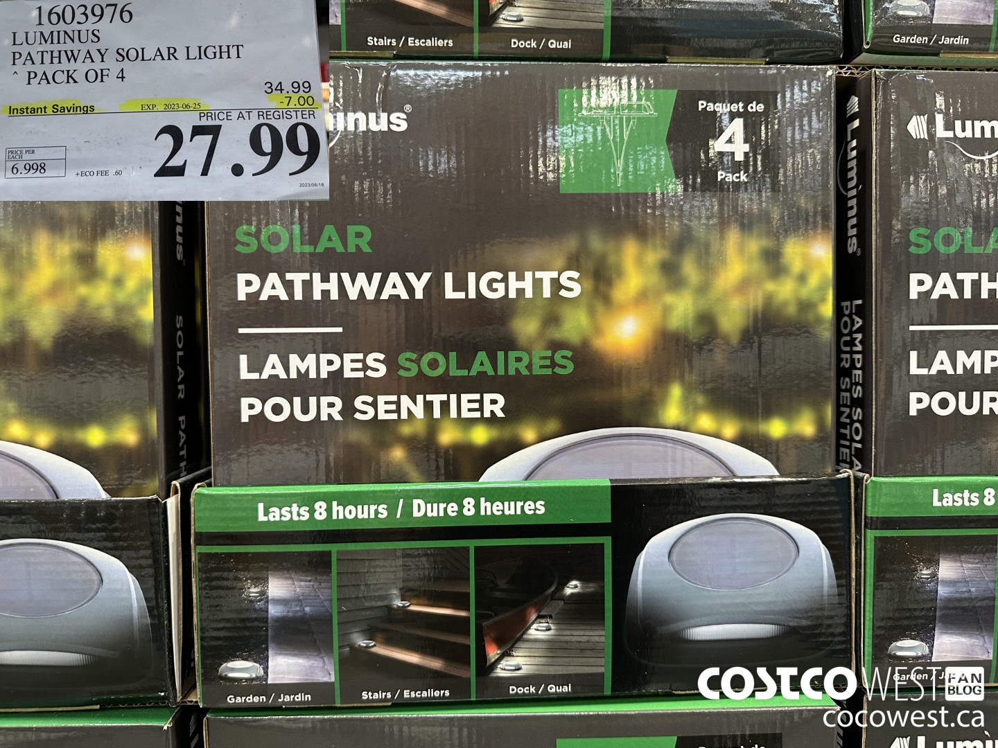 1603976 LUMINUS PATHWAY SOLAR LIGHT PACK OF 4 ($7.00 INSTANT SAVINGS EXPIRES ON 2023-06-25) $27.99