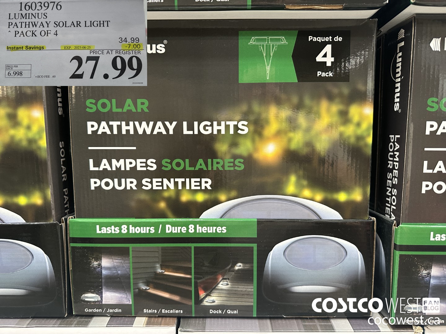 1603976 LUMINUS PATHWAY SOLAR LIGHT PACK OF 4 ($7.00 INSTANT SAVINGS EXPIRES ON 2023-06-25) $27.99