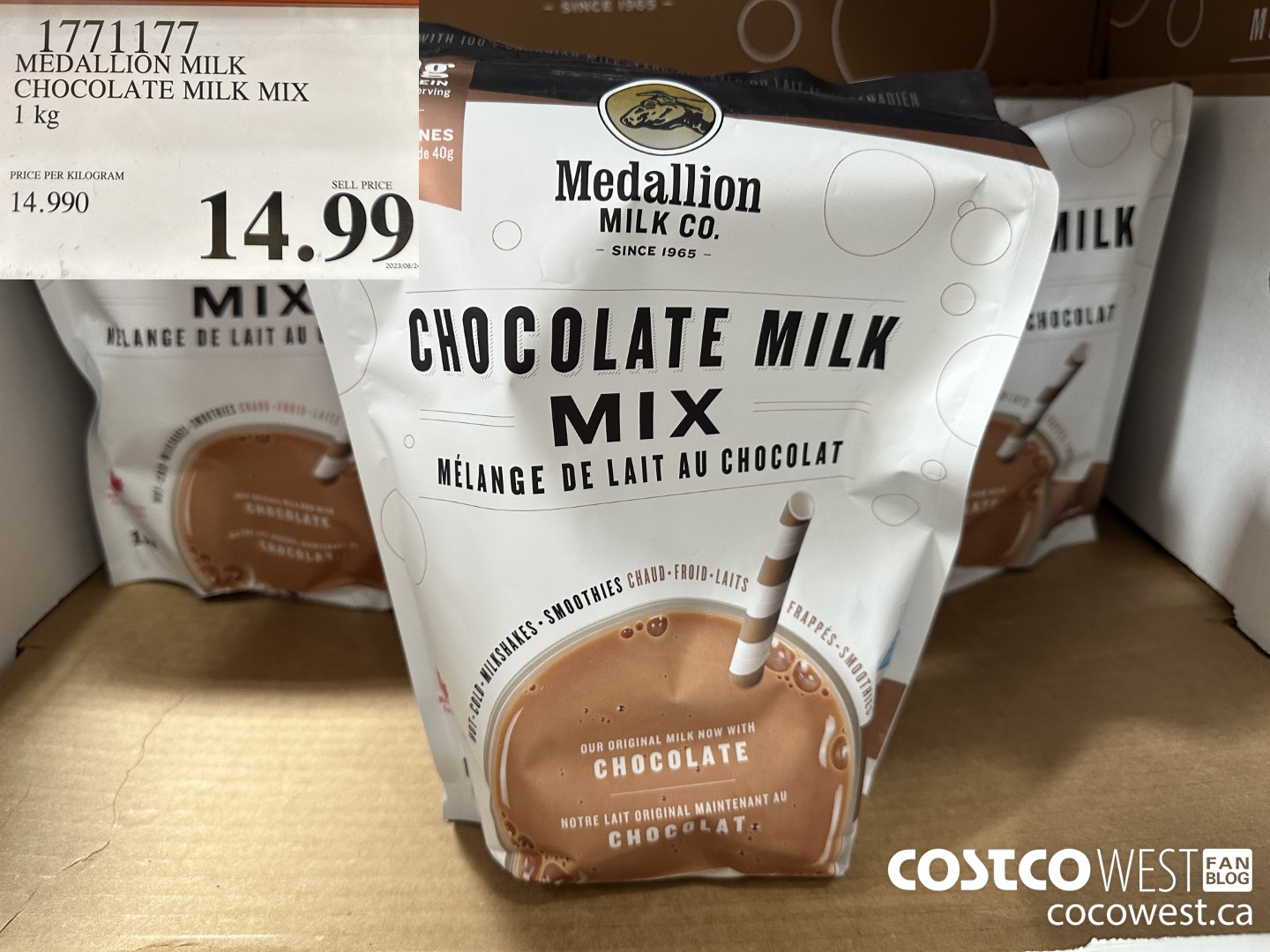 1771177 MEDALLION MILK CHOCOLATE MILK MIX 1 KG $14.99