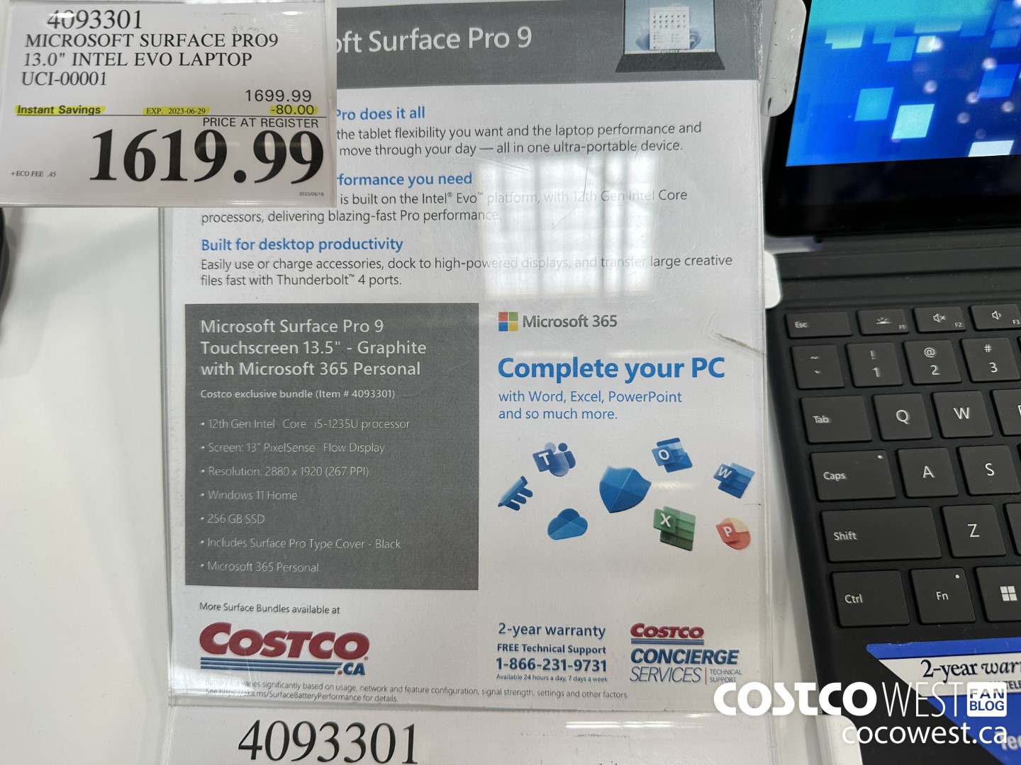 4093301 MICROSOFT SURFACE PRO9 13.0