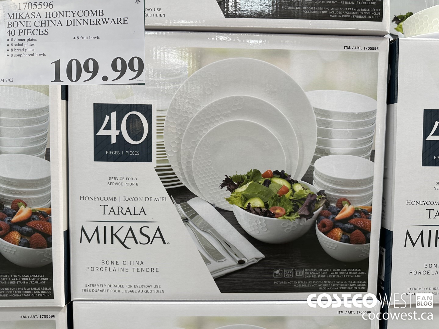 1705596 MIKASA HONEYCOMB BONE CHINA DINNERWARE 40 PIECES $109.99