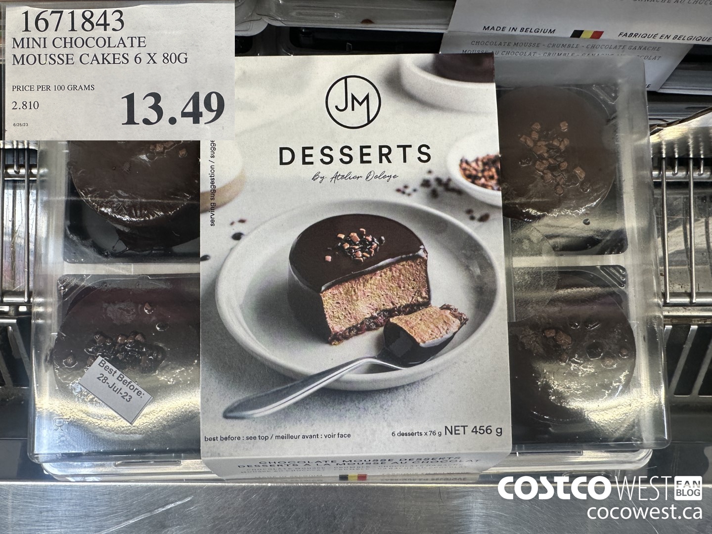 1671843 MINI CHOCOLATE MOUSSE CAKES 6 X 80G $13.49