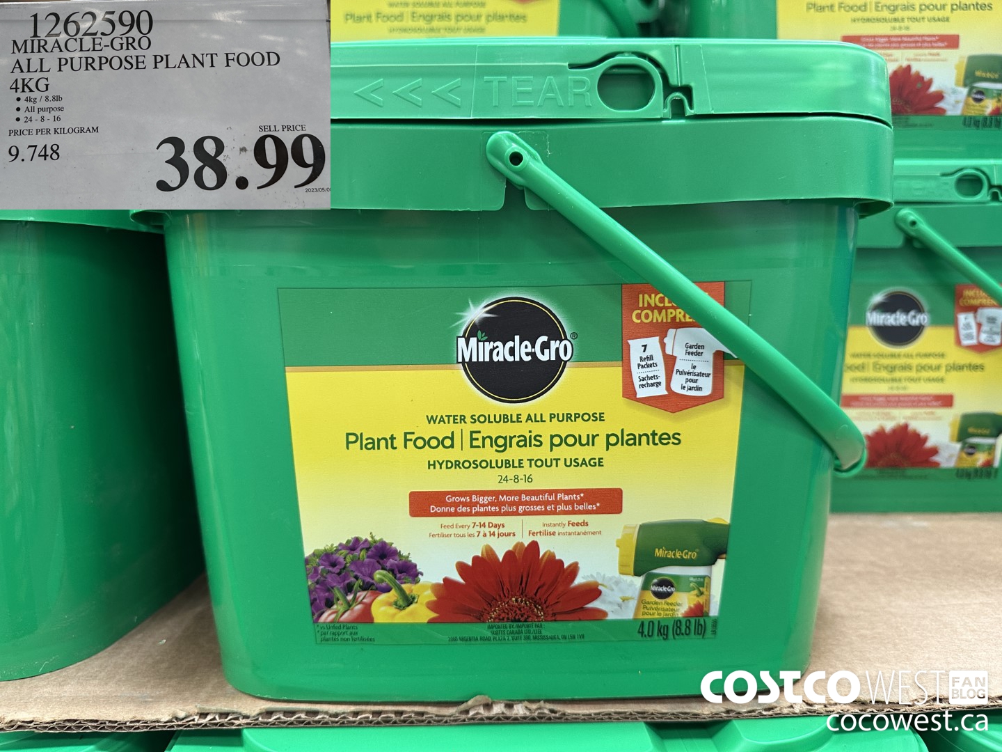 1262590 MIRACLE-GRO ALL PURPOSE PLANT FOOD 4KG $38.99