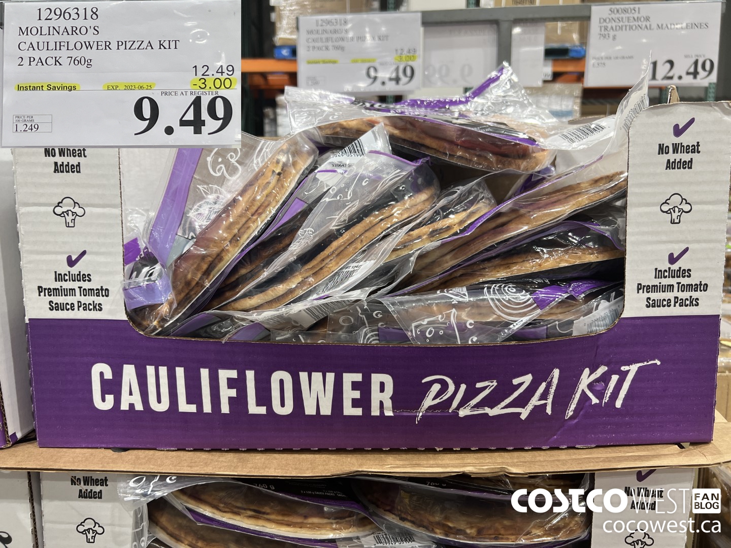 1296318 MOLINARO'S CAULIFLOWER PIZZA KIT 2 PACK 760g ($3.00 INSTANT SAVINGS EXPIRES ON 2023-06-25) $9.49