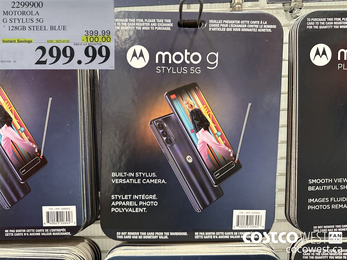 2299900 MOTO G STYLUS 5G 128GB STEEL BLUE ($100.00 INSTANT SAVINGS EXPIRES ON 2023-07-02) $299.99