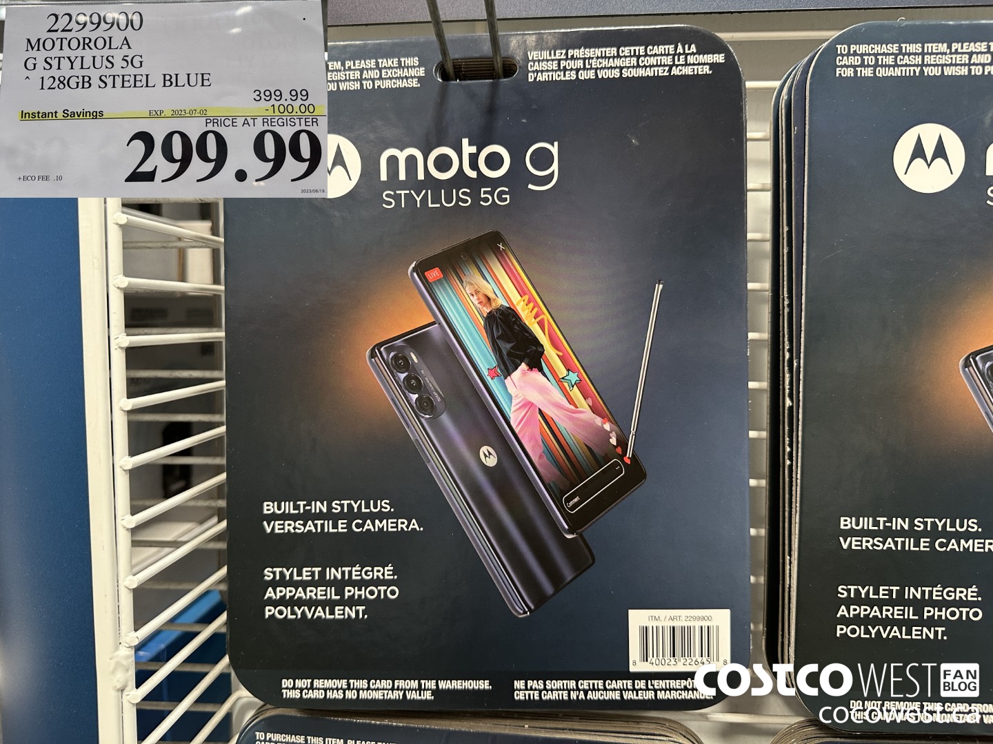 2299900 MOTO G STYLUS 5G SMARTPHONE UNLOCKED ($100.00 INSTANT SAVINGS EXPIRES ON 2023-07-02) $299.99