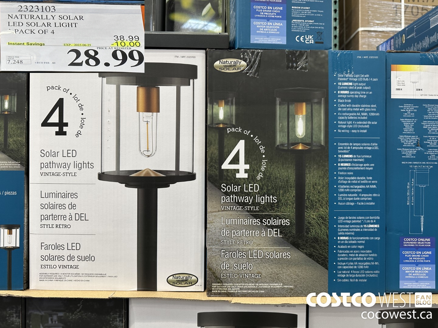 2323103 NATURALLY SOLAR LEG SOLAR LIGHT PACK OF 4 ($10.00 INSTANT SAVINGS EXPIRES ON 2023-06-25) $28.99