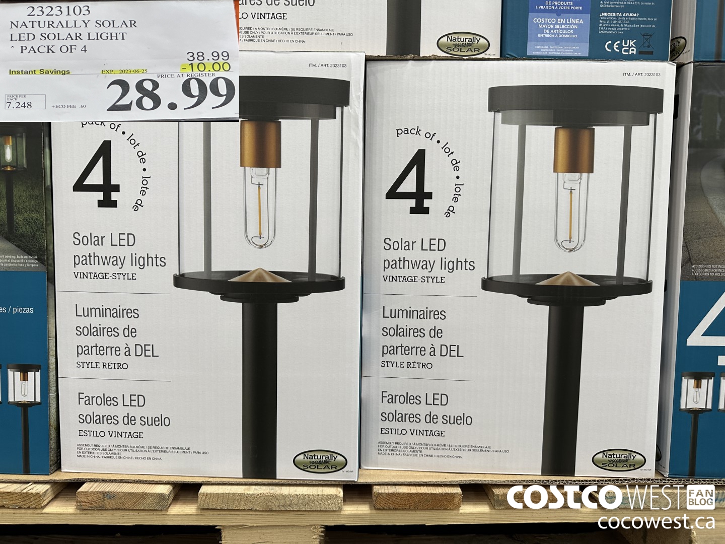 2323103 NATURALLY SOLAR LEG SOLAR LIGHT PACK OF 4 ($10.00 INSTANT SAVINGS EXPIRES ON 2023-06-25) $28.99