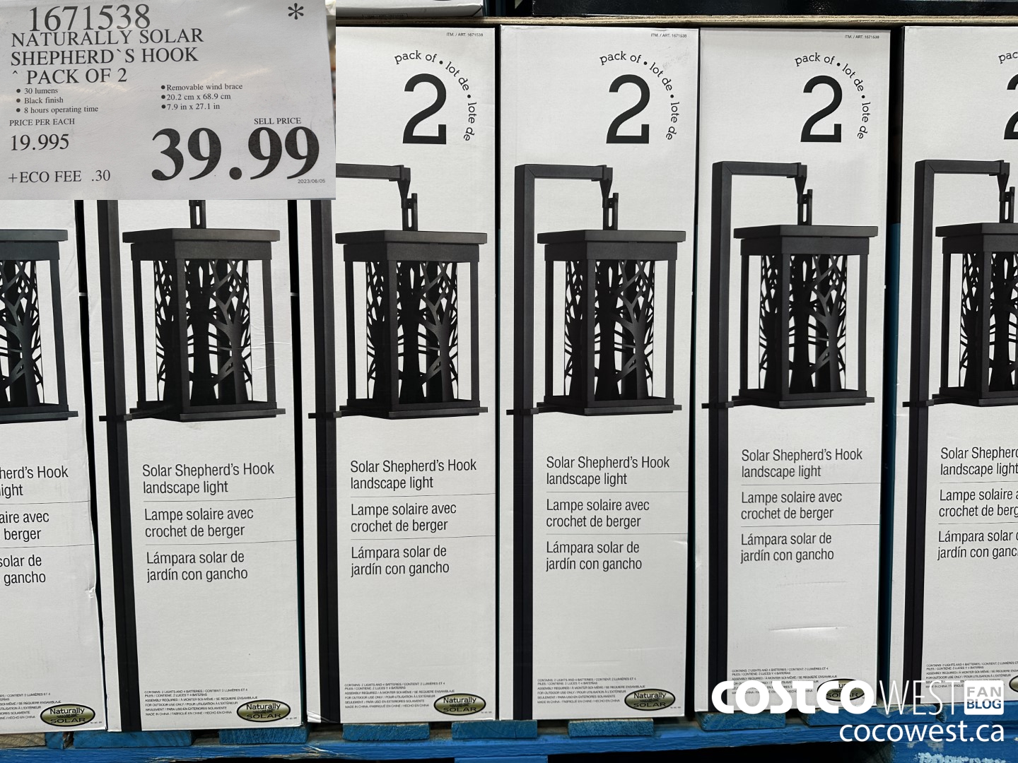 1671538 NATURALLY SOLAR SHEPHERD’ S HOOK PACK OF 2 $39.99