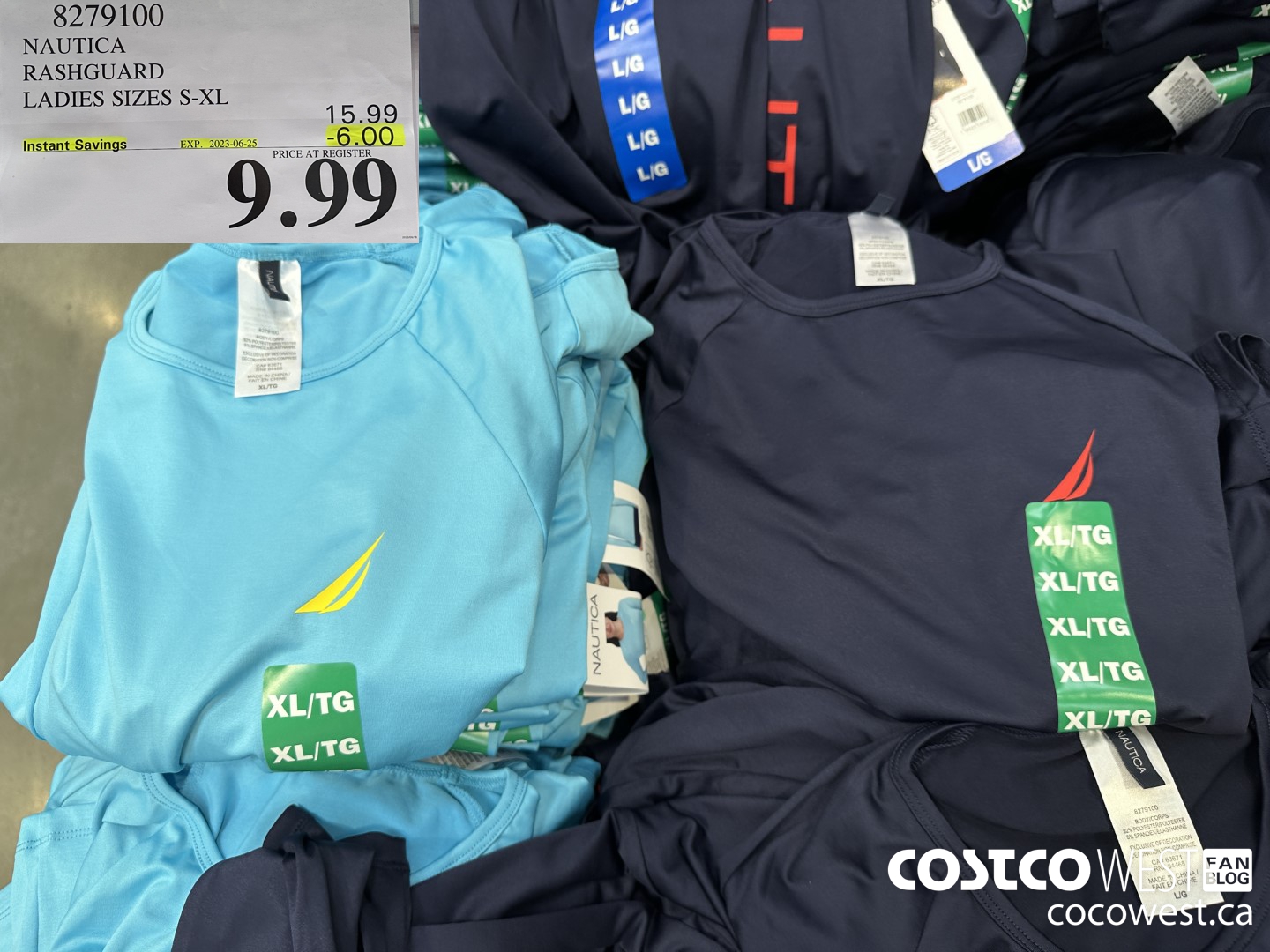 8279100 NAUTICA RASHGUARD LADIES SIZES S-XL ($6.00 INSTANT SAVINGS EXPIRES ON 2023-06-25) $9.99