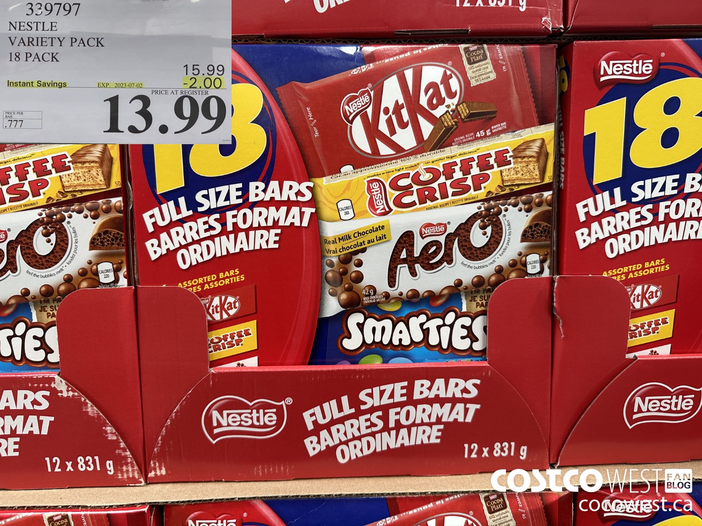 339797 NESTLE VARIETY PACK PACK OF 18 ($2.00 INSTANT SAVINGS EXPIRES ON 2023-07-02) $13.99