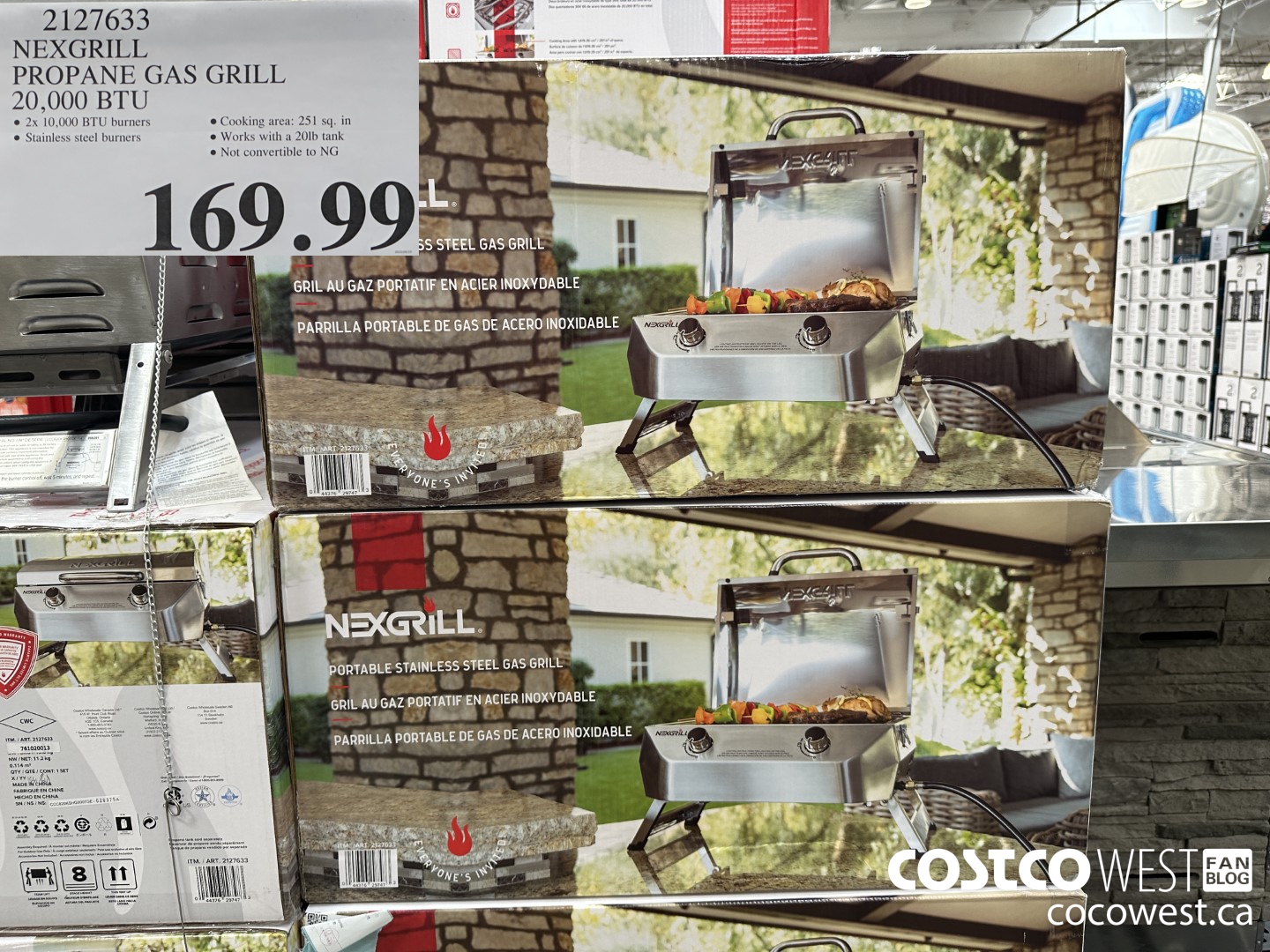 2127633 NEXGRILL PROPANE GAS GRILL 20,000 BTU $169.99