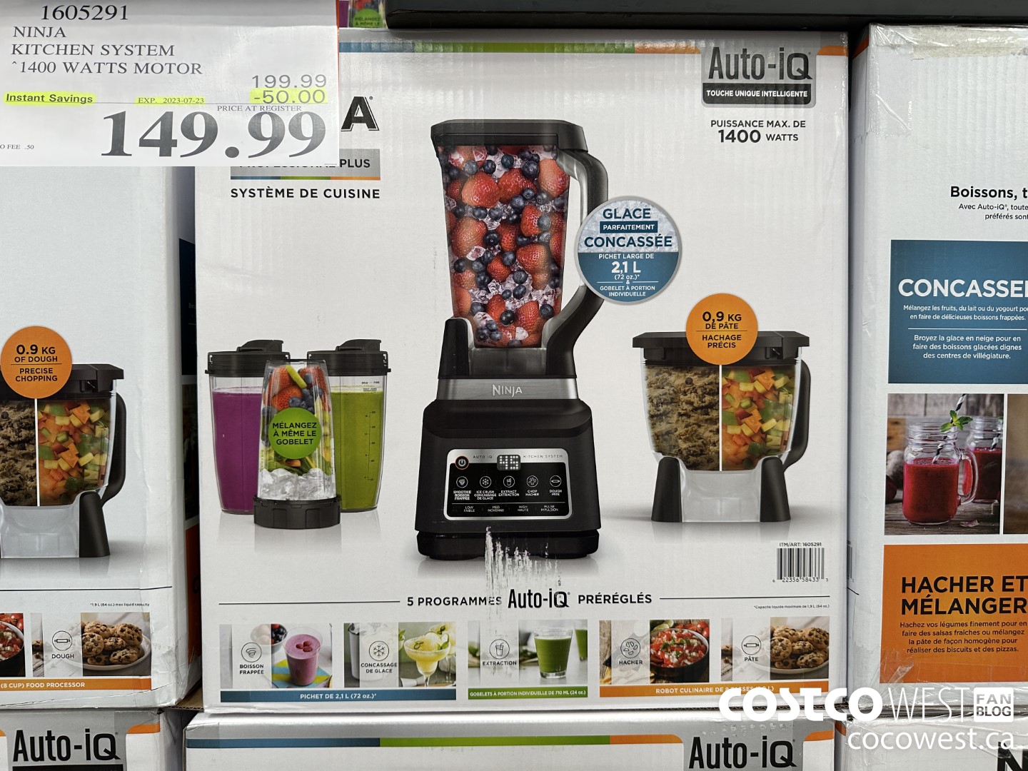 1605291 NINJA KITCHEN SYSTEM BN805CCO ($50.00 INSTANT SAVINGS EXPIRES ON 2023-07-23) $149.99