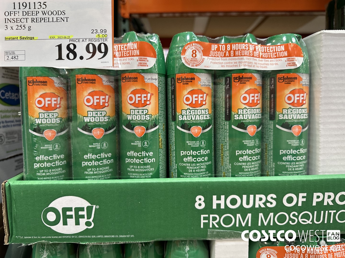 1191135 OFF! DEEP WOODS INSECT REPELLENT 3 x 255 g ($5.00 INSTANT SAVINGS EXPIRES ON 2023-06-25) $18.99