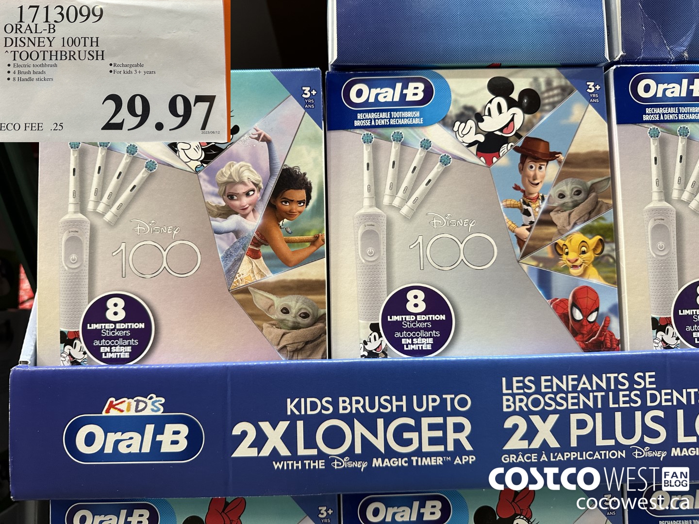 1713099 ORAL-B DISNEY 100TH TOOTHBRUSH $29.97