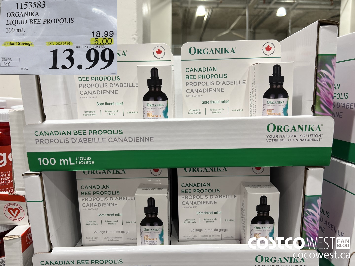 1153583 ORGANIKA LIQUID BEE PROPOLIS 100 mL ($5.00 INSTANT SAVINGS EXPIRES ON 2023-07-02) $13.99