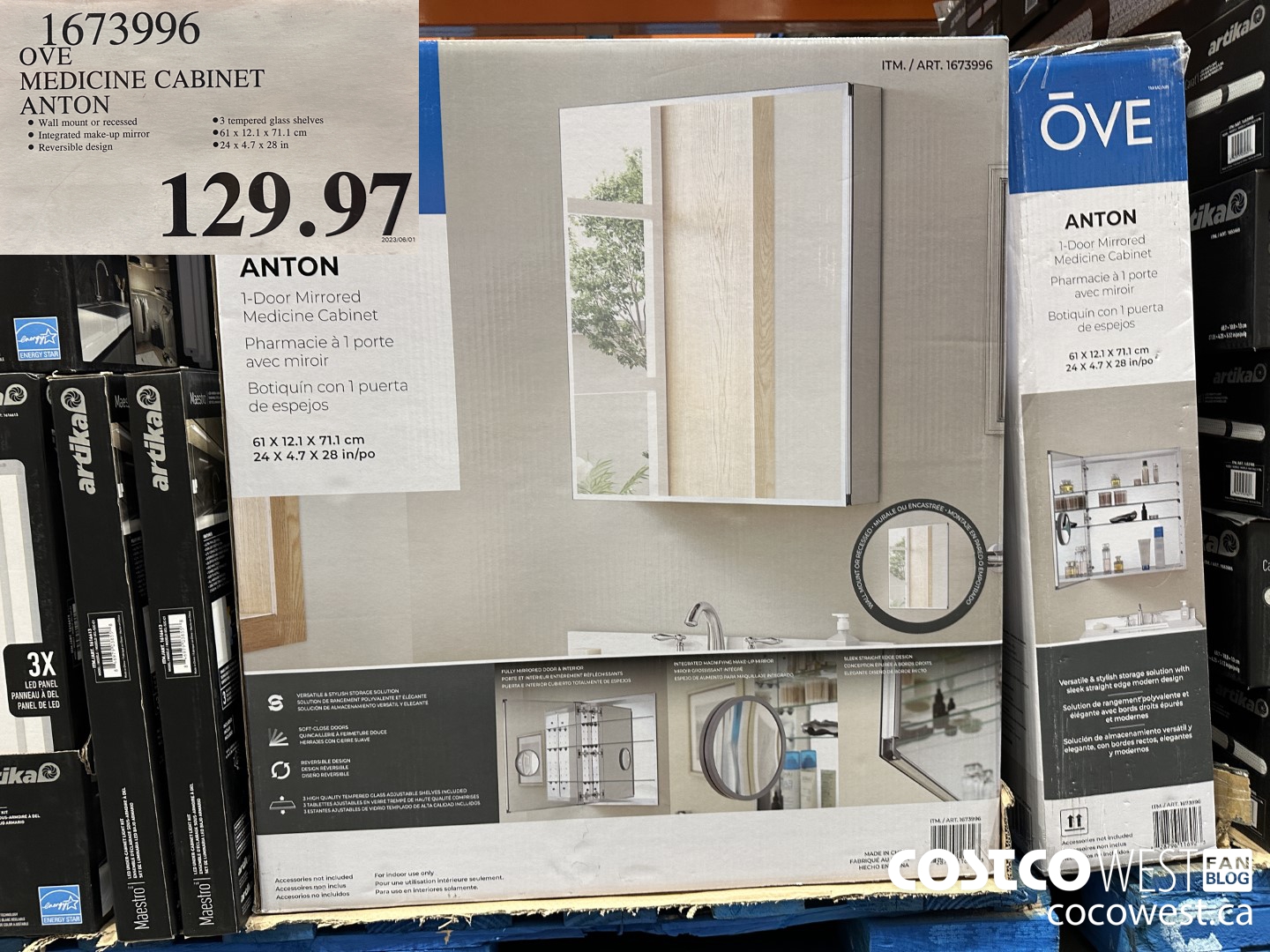 1673996 OVE MEDICINE CABINET ANTON $129.97