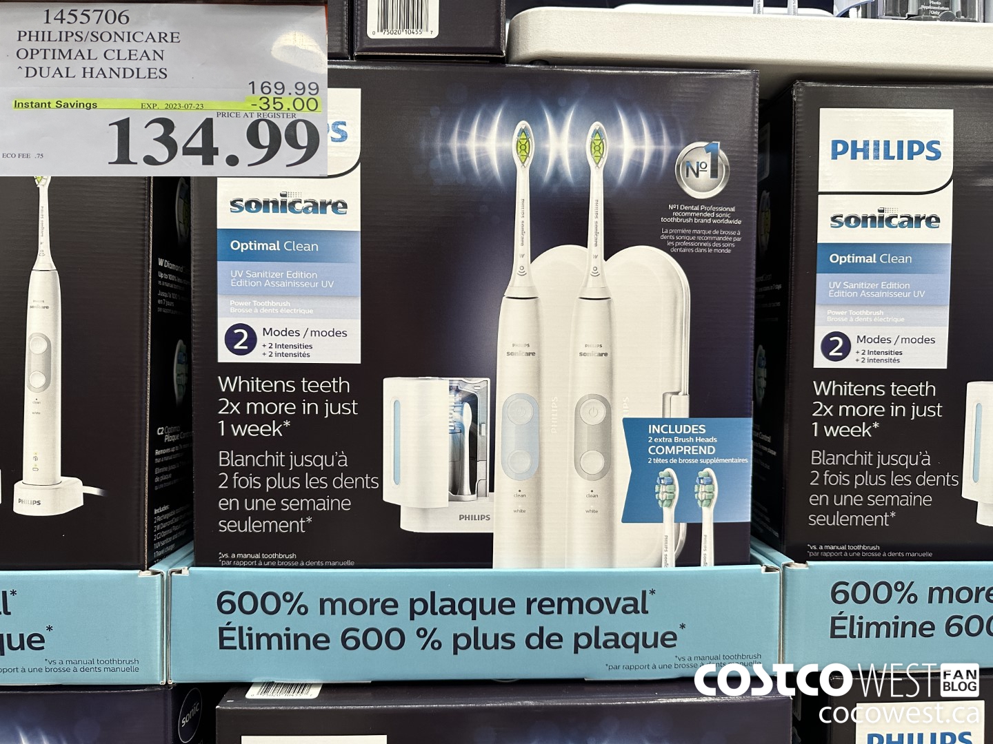 1455706 PHILIPS/SONICARE OPTIMAL CLEAN ELECTRIC TOOTHBRUSHES ($35.00 INSTANT SAVINGS EXPIRES ON 2023-07-23) $134.99