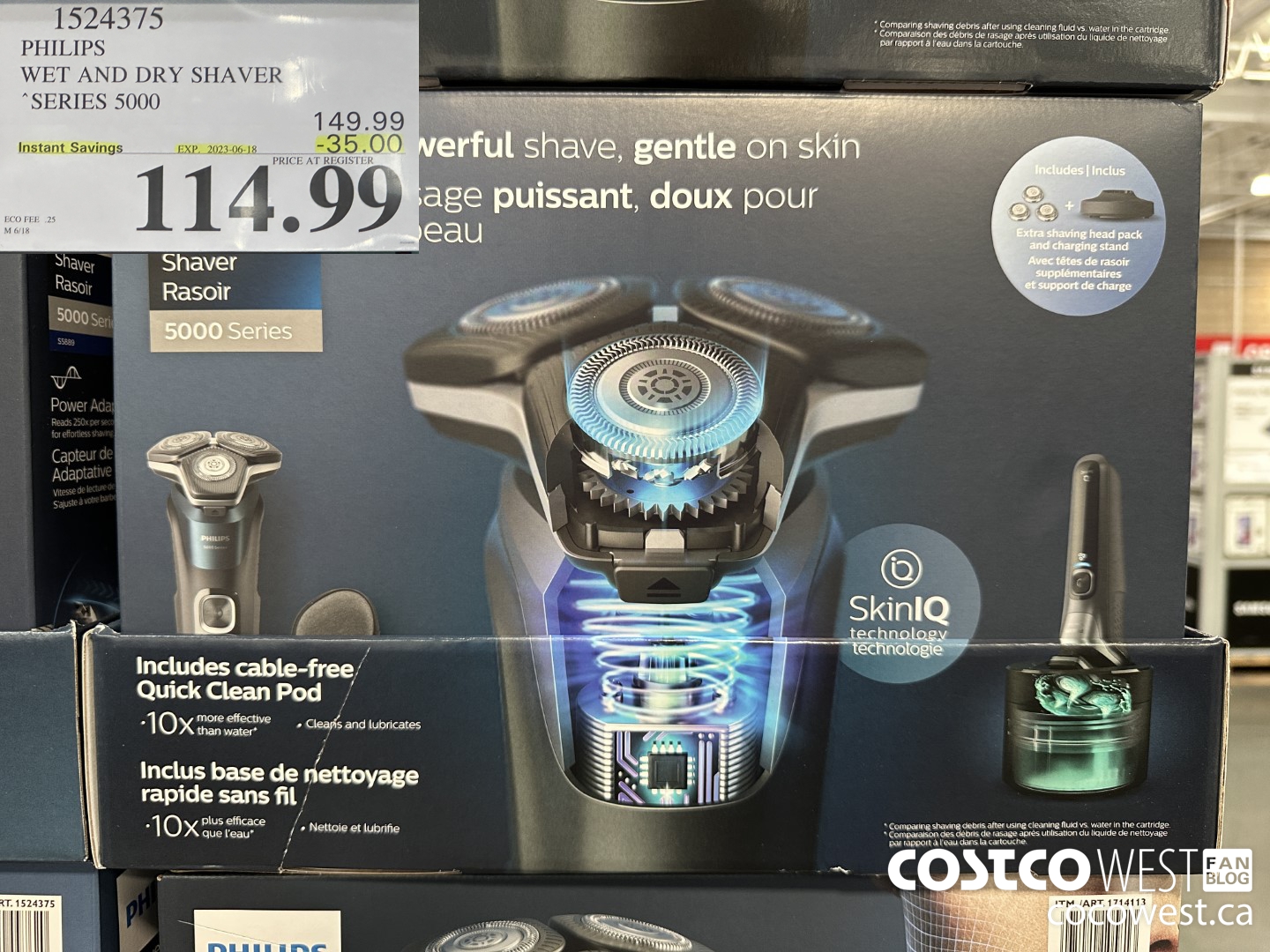 1524375 PHILIPS WET AND DRY SHAVER SERIES 5000 ($35.00 INSTANT SAVINGS EXPIRES ON 2023-06-18) $114.99