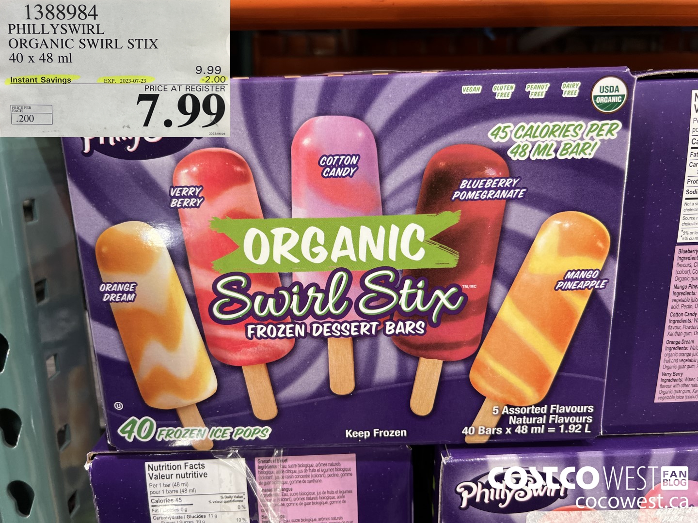 1388984 PHILLYSWIRL ORGANIC SWIRL STIX 40 x 48 ml ($2.00 INSTANT SAVINGS EXPIRES ON 2023-07-23) $7.99