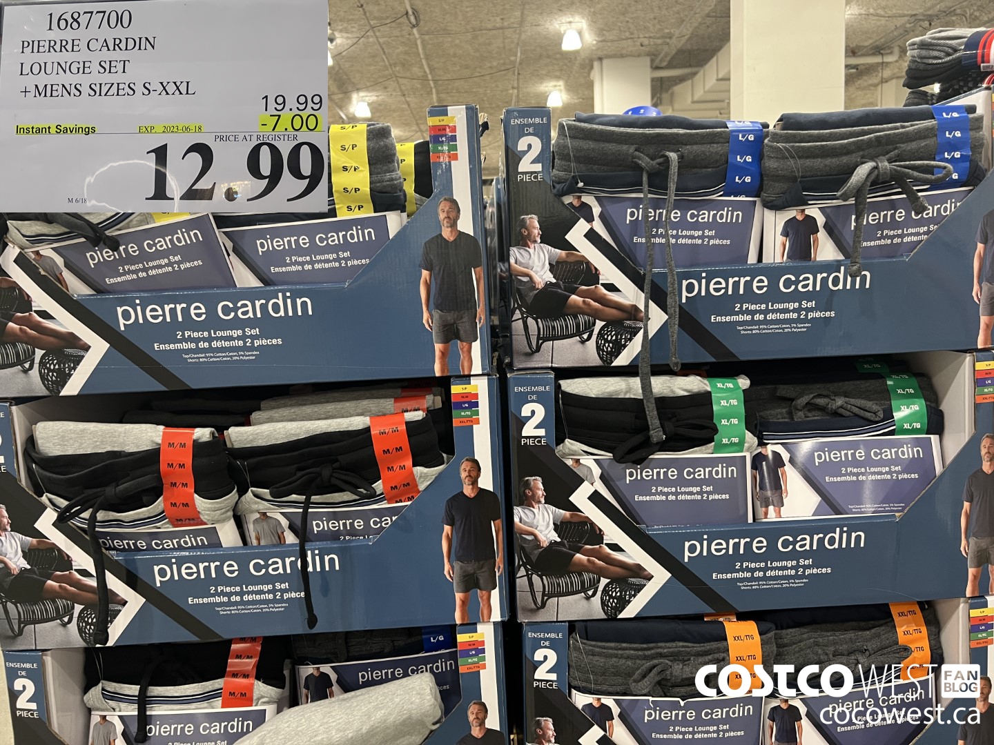 1687700 PIERRE CARDIN LOUNGE SET MENS SIZES S-XXL ($7.00 INSTANT SAVINGS EXPIRES ON 2023-06-18) $12.99