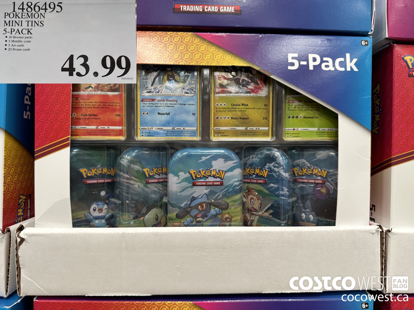 1486495 POKEMON MINI TINS 5-PACK $43.99