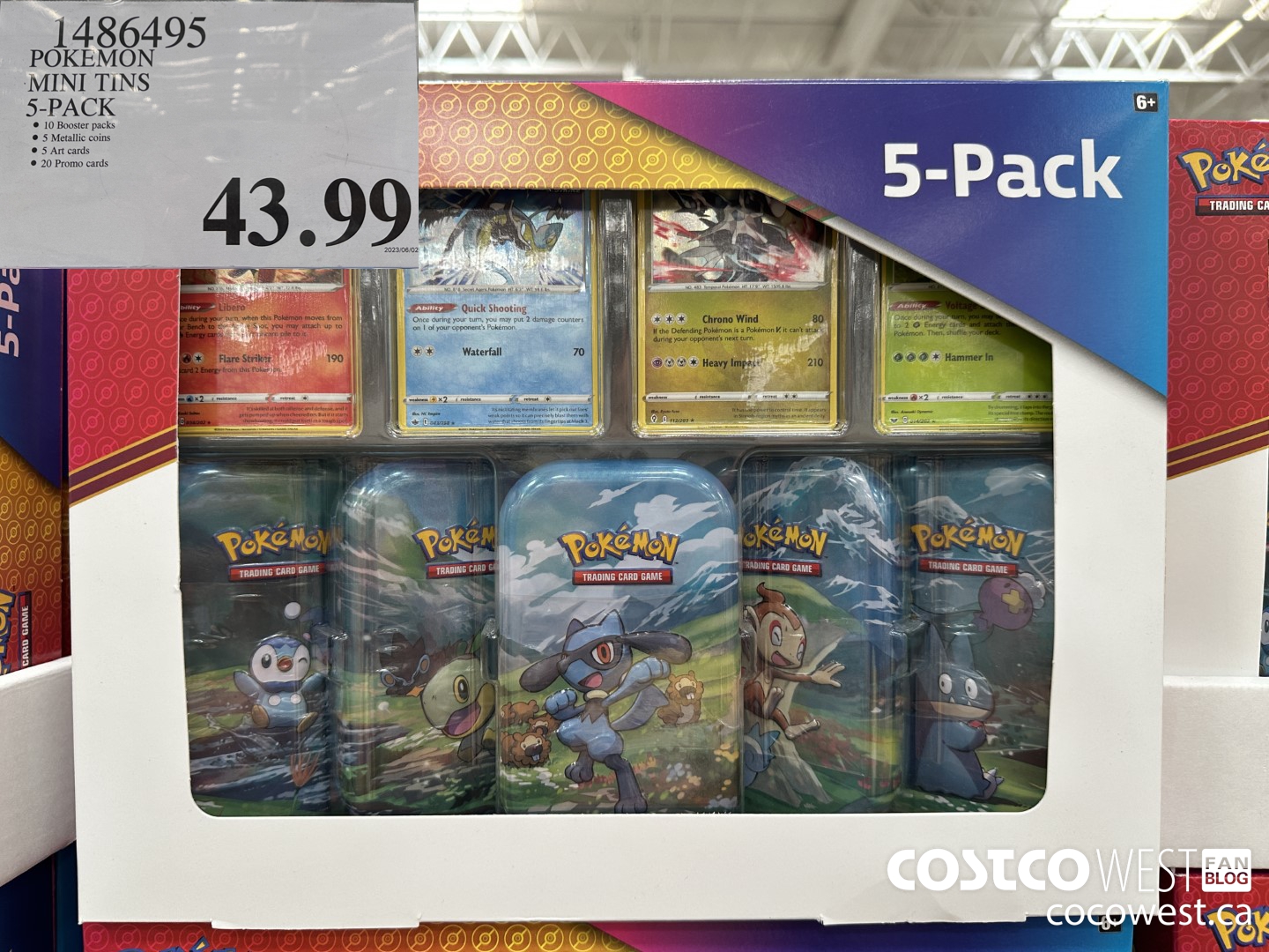 1486495 POKEMON MINI TINS 5-PACK $43.99