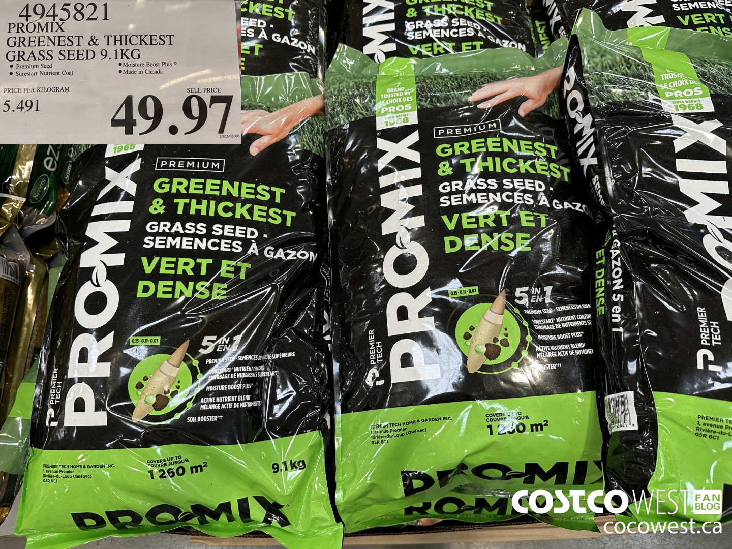 4945821 PROMIX GREENEST & THICKEST GRASS SEED 9.1 KG $49.97