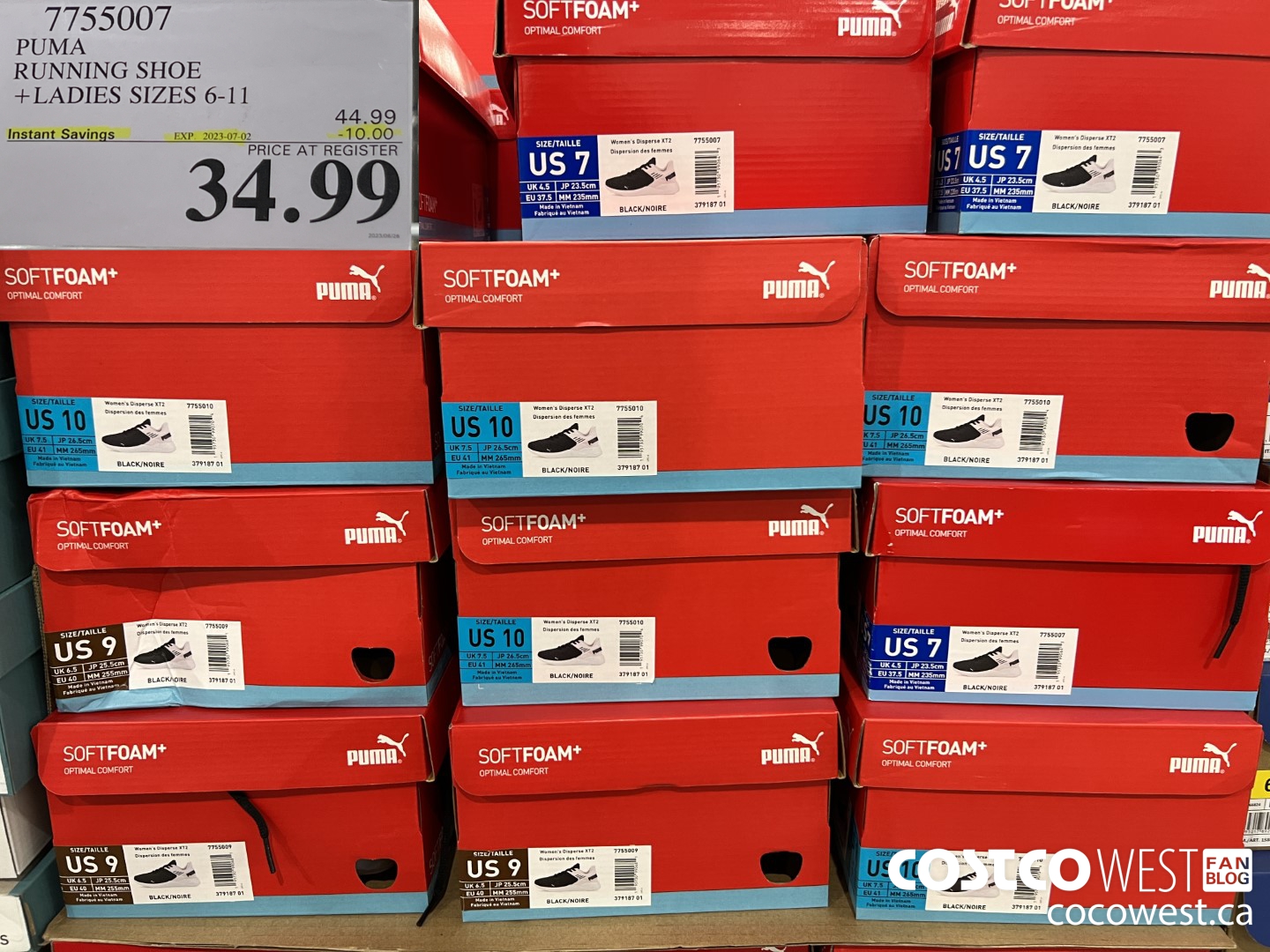 7755007 PUMA RUNNING SHOE LADIES SIZES 6-11 ($10.00 INSTANT SAVINGS EXPIRES ON 2023-07-02) $34.99