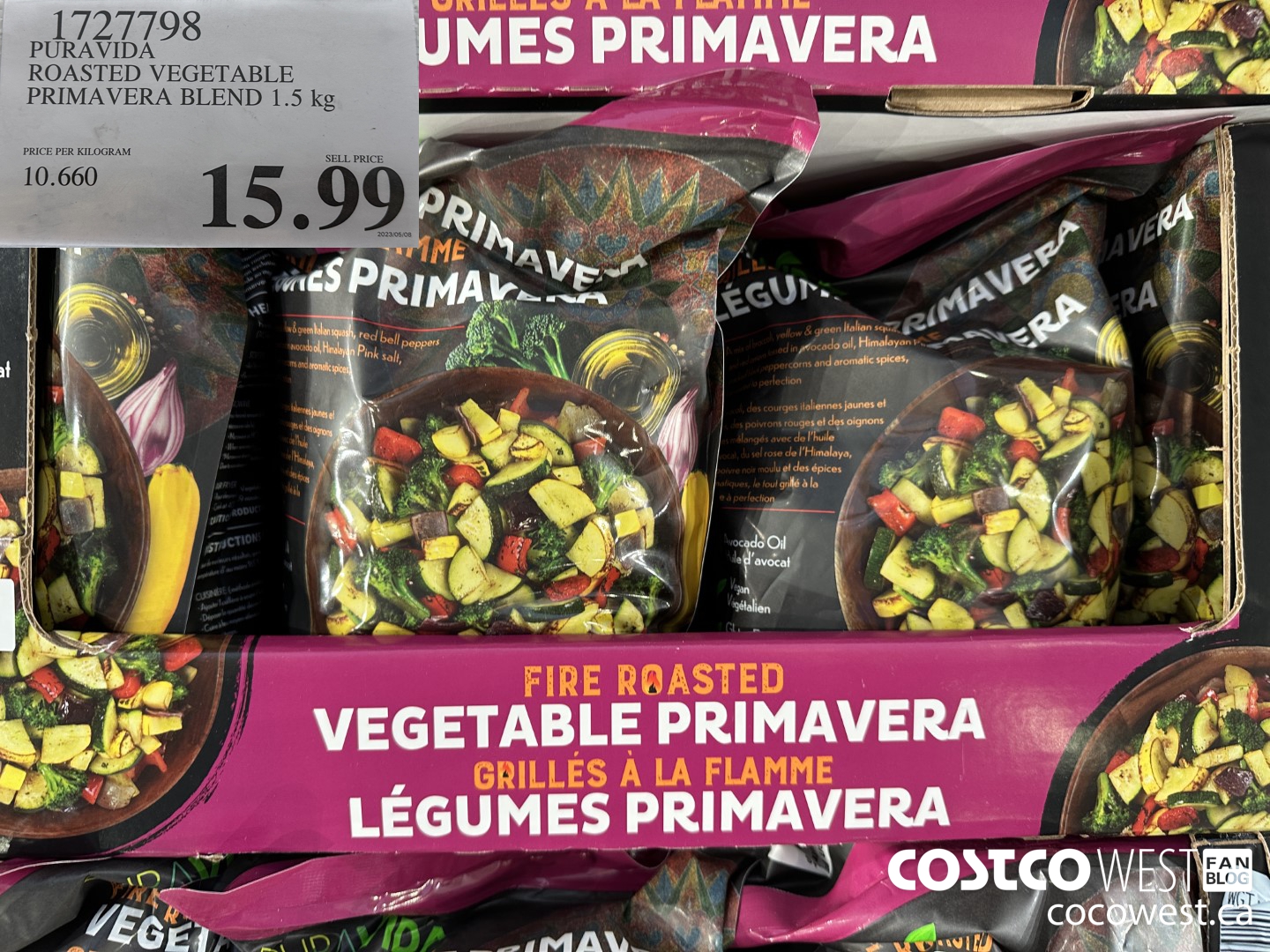 1727798 PURAVIDA ROASTED VEGETABLE PRIMAVERA BLEND 1.5KG $15.99