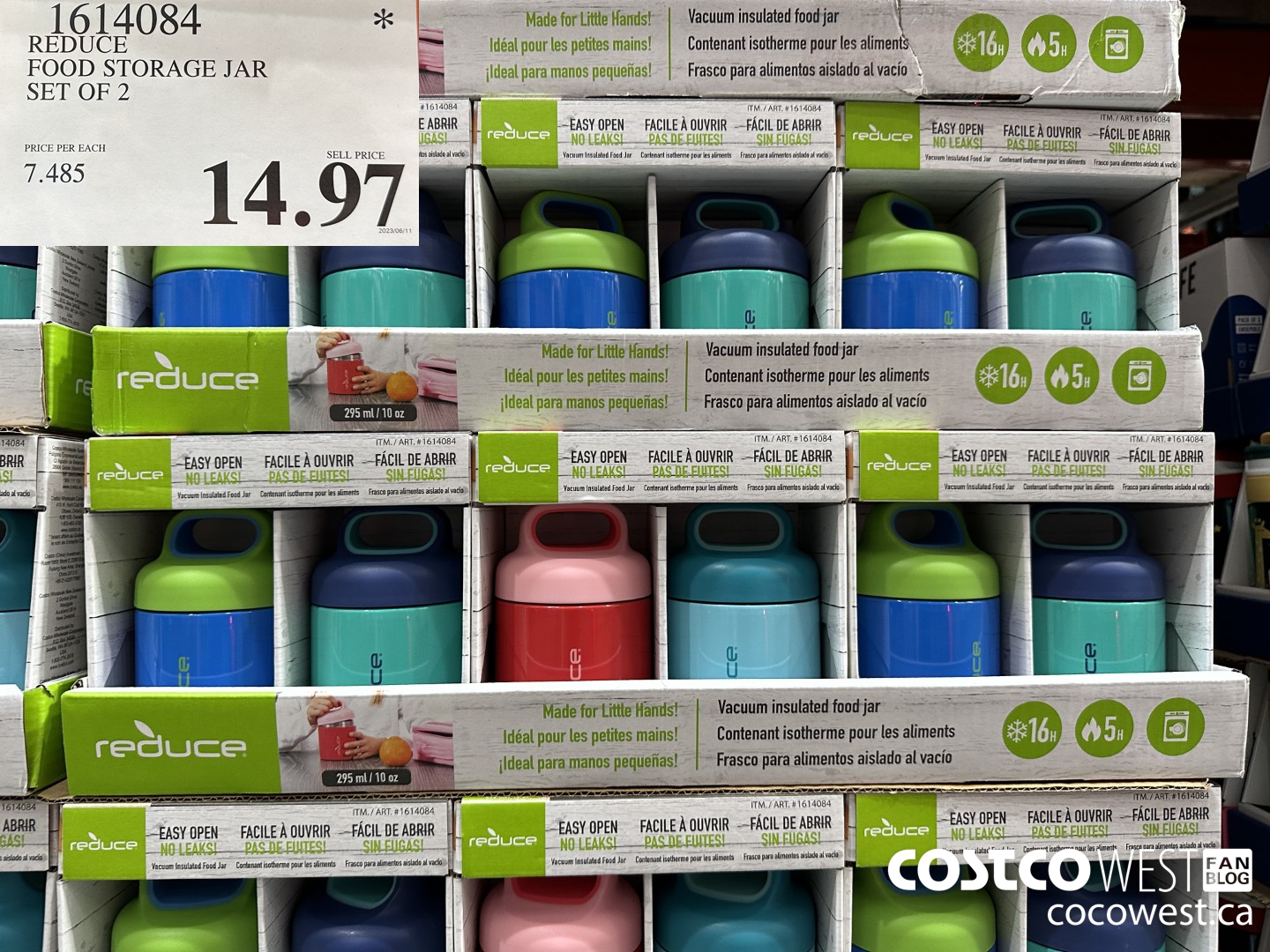 1614084 REDUCE FOOD STORAGE JAR SET OF 2 $14.97